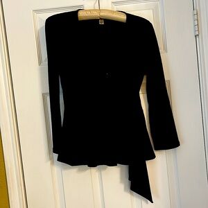 Petite Banana Republic light black peplum blouse worn once